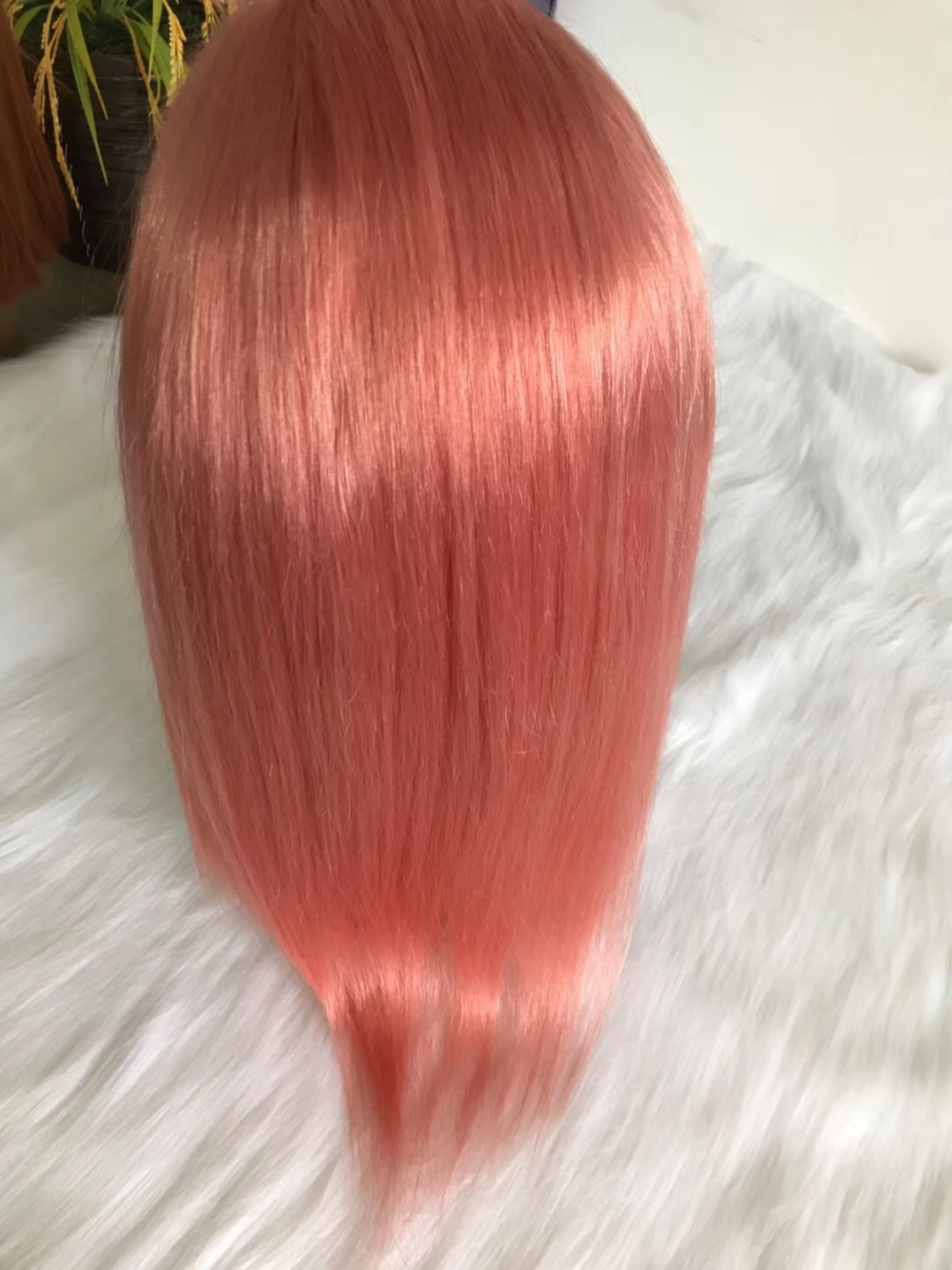 Pink hot sale human hair  wig best selling  wig YL218